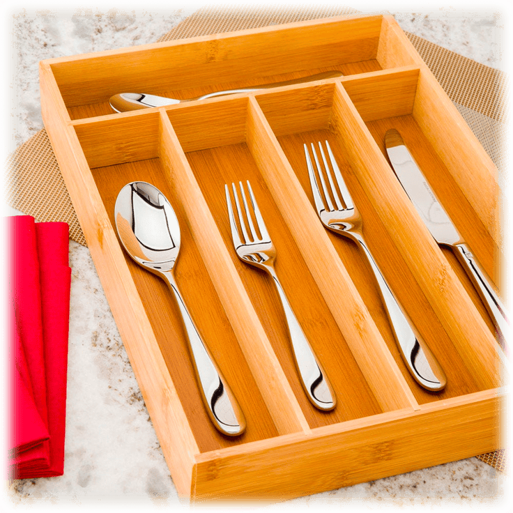 5 Compartment Bamboo Cutlery Tray, Kitchen Drawer Utensils Holder, Wooden Knife Fork Spoon Organizer Case, Bulk Bamboo Cutlery Tray, Drawer Multi Compartment Flatware Tray 5 Compartment Bamboo Cutlery Tray, Kitchen Drawer Utensils Holder, Wooden Knife Fork Spoon Organizer Case, Bulk Bamboo Cutlery Tray, Drawer Multi Compartment Flatware Tray